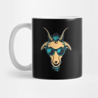 Goat with Glasses Drawing Illustrattion Mug